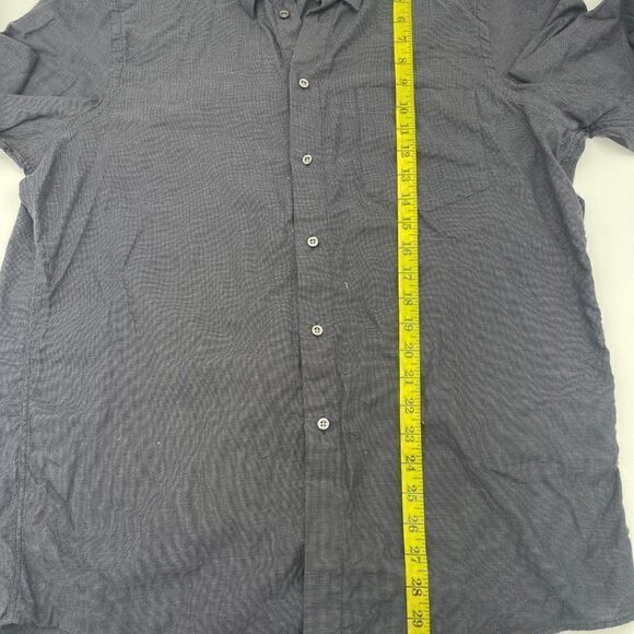 Hugo Boss Men Shirt Button Down Long Sleeve Sz 16 Navy Blue - Picture 5 of 9